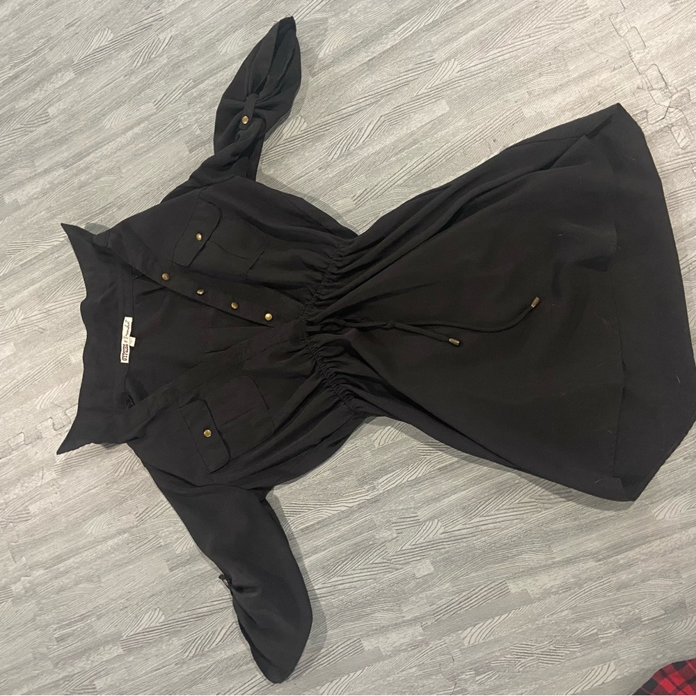 Black Button-Up Dress